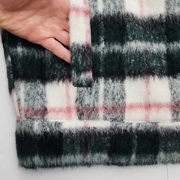 Good Man Brand Men's Wool Blend Green Plaid Zip Up Lined Jacket Size Large - Picture 5 of 16